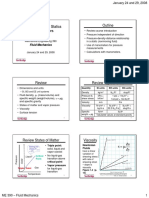 Introduction To Fluid Statics and Manometers Outline