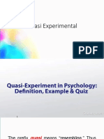 Quasi Experimental