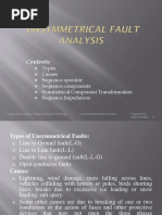 Contents:: Types Causes Sequence Operator Sequence Components Symmetrical Component Transformation Sequence Impedances