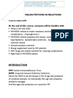 Hiv / Aids and Nutrition Issues