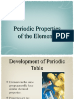 Periodic Properties of The Elements