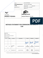 Work Method Statement For Shear Wall Foamwork