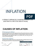 Inflation: Inflation Is Defined As A Sustained Increase in The Price Level or A Fall in The Value of Money