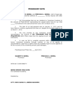 Promissory Note: (Php6,500.00) Within Fifteen Days From The Signing Hereof, With No More Further