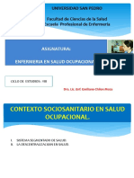 Clase 2. Contexto Socio Sanitario de La Salud Ocupacional.