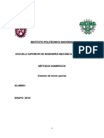 Examen Tercer Parcial Metodos Numericos