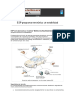 ESP Programa Electrónico de Estabilidad: ESP Es La Abreviatura Inicial de "Elektronisches Stabilitäts-Programm"