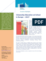 Citizenship Education at School in Europe - 2017: Eurydice Highlights