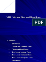 VIII. Viscous Flow and Head Loss