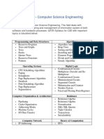 GATE Syllabus - Computer Science Engineering (CSE) : Programming and Data Structures Algorithms