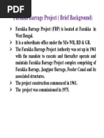 Farakka Barrage Project (Brief Background) : West Bengal