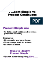 Present Simple Vs Present Continuous