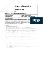 A Level Mathematics Practice Paper C - Pure Mathematics