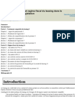 Traitement Comptable Et Regime Fiscal Du Leasing Dans Le Cadre de La Nouvelle Legislation