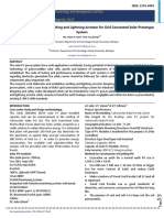 Design and Evaluation of Earthing and Lightning Arrester For Grid Connected Solar Prototype System