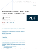 SAP Implementation Project, Rollout Project, Supporting Project, Upgrading Project