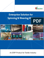 Enterprise Solution For Spinning & Weaving Mills: An ERP Product For Textile Industry