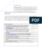 Internal Controls Questionnaire