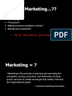 What Is Marketing ??: All of The Above, Plus Much More!