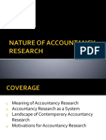 Nature of Accountancy Research 1