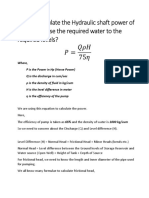 Pump HP Calculation LSGD Wss