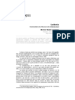 Commentaire Du Discours de Metaphysique PDF