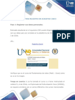 Pasos para Registro en Academia CISCO PDF