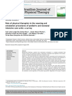 Role of Physical Therapists in The Weaning and Extubation Procedures of Pediatric and Neonatal Intensive Care Units A Survey