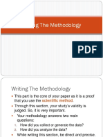 Writing A Methodology