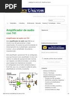 Amplificador de Audio Con 741 - Electrónica Unicrom