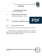 Informe Levantamiento Taquimetrico PDF