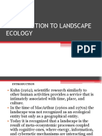 Introduction To Landscape Ecology