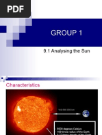 Group 1: 9.1 Analysing The Sun