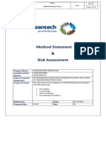 Method Statement & Risk Assessment: Project Name: Location of The Works: Title of Method Statement: Scope of Works