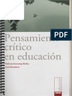 Watty, Patricia - Pensamiento Critico en Educacion PDF