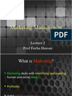 Marketing Management: Prof Farha Hassan