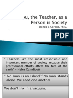 You, The Teacher, As A Person