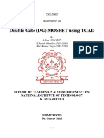 Double Gate (DG) MOSFET Using TCAD: A Lab Report On