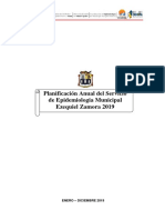 Plan Anual de La Coordinación Municipal de Epidemiologia Ezequiel Zamora 2019