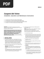 Cryogenic Ball Valves: Installation, Operation and Maintenance Instructions