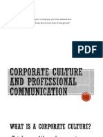 Corporate Culture and Professional COMMUNICATION