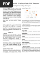 Introduction of Blockchain Technology in Supply Chain Management