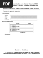 Procedimientos para Evaluar Discurso Predi