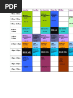 2J Class Schedule