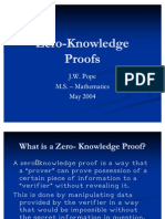 Zero KnowledgeProofsII