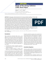 Experimental Study of The Creep Lifetime of The 1.25Cr 0.5mo Steel Pipes