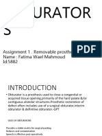 Assignment 1 - Removable Prosthesis Name: Fatima Wael Mahmoud Id:5882