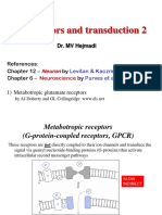 Receptors and Transduction 2: Dr. MV Hejmadi