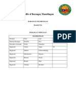 Profile of Barangay Mansilingan