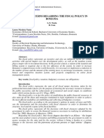 General Concerns Regarding The Fiscal Policy in Romania: L.N. Nasta R. Ivan Laura Nicoleta Nasta